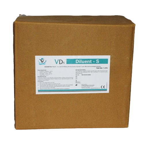 Diluent-S for Sysmex 3-part hematology analyser reagent bottle – 20L pack
